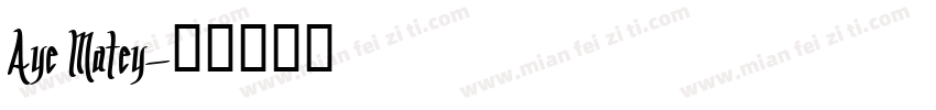 Aye Matey字体转换